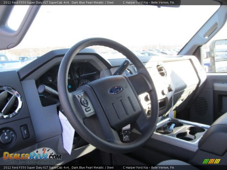 2012 Ford F350 Super Duty XLT SuperCab 4x4 Dark Blue Pearl Metallic / Steel Photo #21