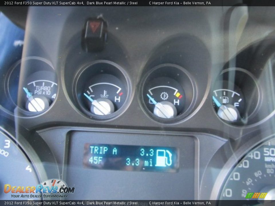 2012 Ford F350 Super Duty XLT SuperCab 4x4 Dark Blue Pearl Metallic / Steel Photo #25