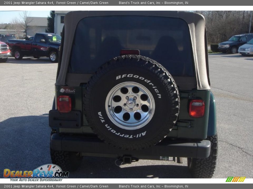 2001 Jeep Wrangler Sahara 4x4 Forest Green / Camel/Dark Green Photo #4