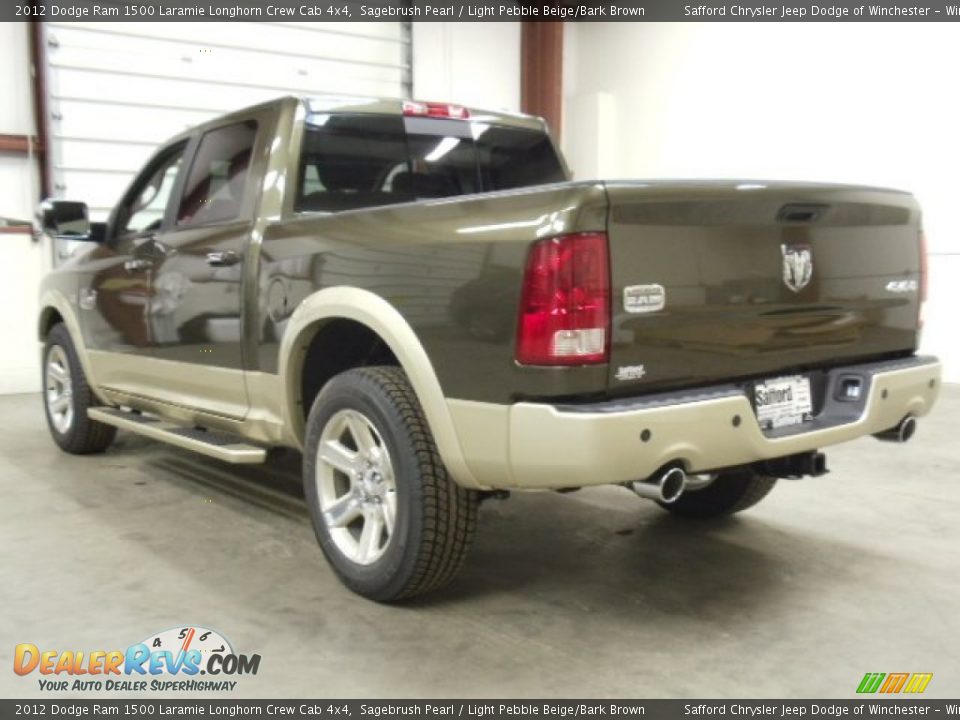 2012 Dodge Ram 1500 Laramie Longhorn Crew Cab 4x4 Sagebrush Pearl / Light Pebble Beige/Bark Brown Photo #3