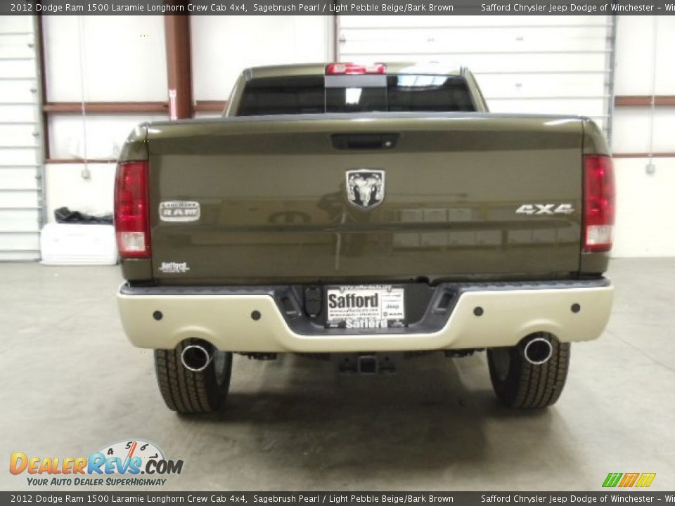 2012 Dodge Ram 1500 Laramie Longhorn Crew Cab 4x4 Sagebrush Pearl / Light Pebble Beige/Bark Brown Photo #4