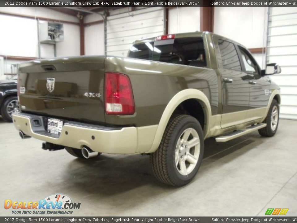 2012 Dodge Ram 1500 Laramie Longhorn Crew Cab 4x4 Sagebrush Pearl / Light Pebble Beige/Bark Brown Photo #5