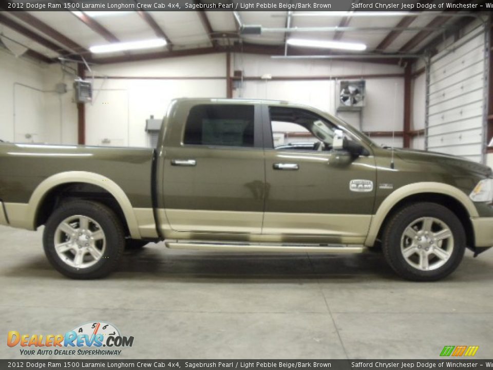 2012 Dodge Ram 1500 Laramie Longhorn Crew Cab 4x4 Sagebrush Pearl / Light Pebble Beige/Bark Brown Photo #6