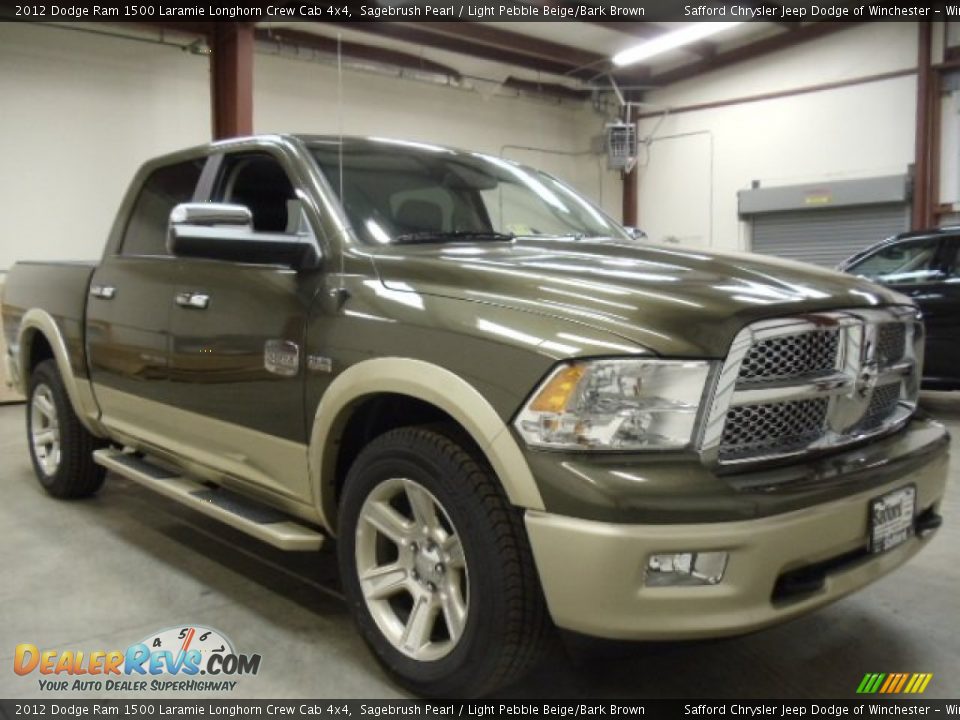 2012 Dodge Ram 1500 Laramie Longhorn Crew Cab 4x4 Sagebrush Pearl / Light Pebble Beige/Bark Brown Photo #7