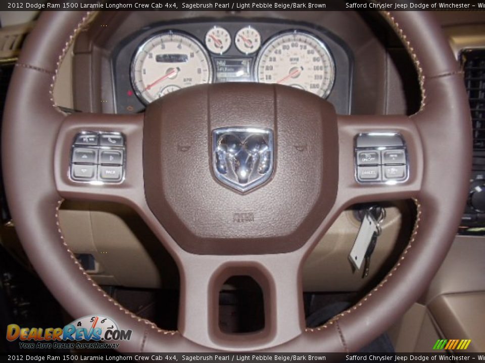 2012 Dodge Ram 1500 Laramie Longhorn Crew Cab 4x4 Sagebrush Pearl / Light Pebble Beige/Bark Brown Photo #16