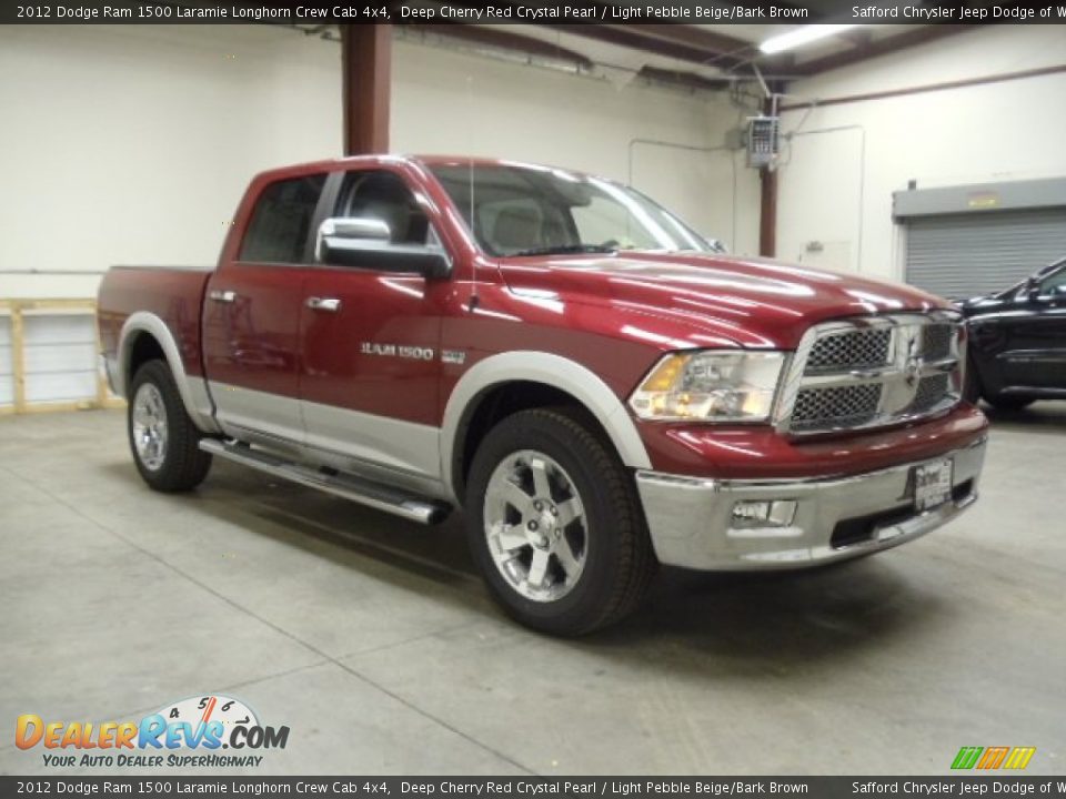 2012 Dodge Ram 1500 Laramie Longhorn Crew Cab 4x4 Deep Cherry Red Crystal Pearl / Light Pebble Beige/Bark Brown Photo #7