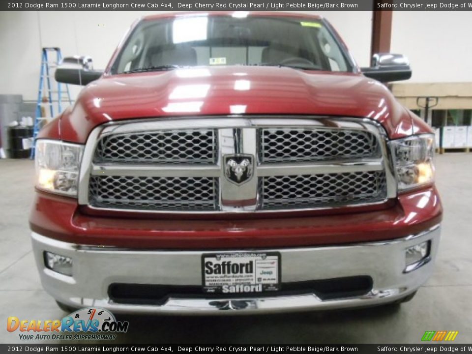 2012 Dodge Ram 1500 Laramie Longhorn Crew Cab 4x4 Deep Cherry Red Crystal Pearl / Light Pebble Beige/Bark Brown Photo #8