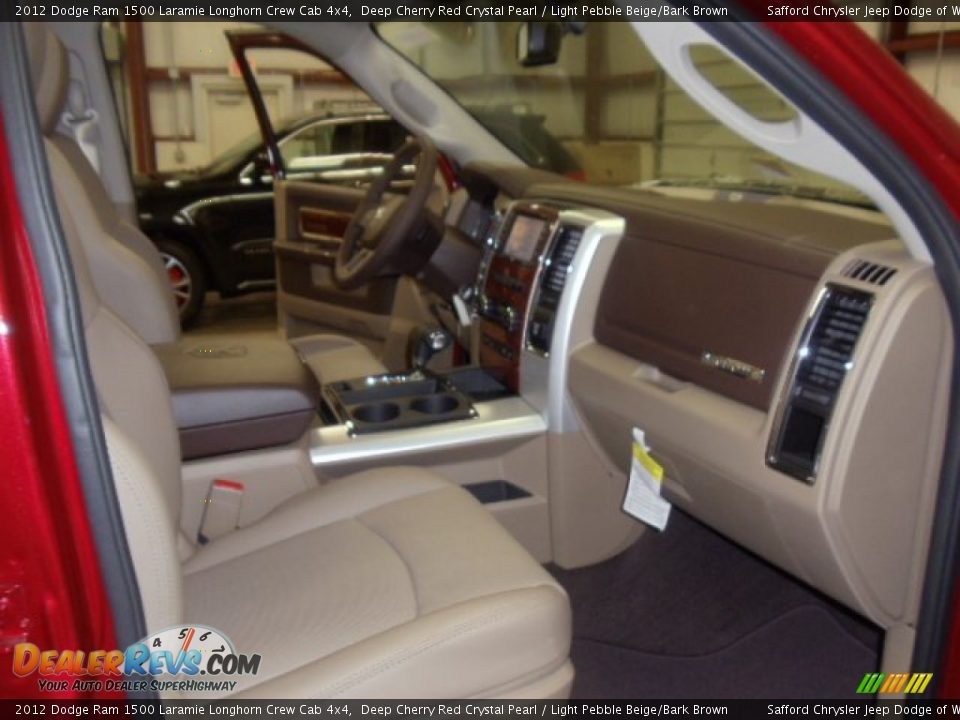 2012 Dodge Ram 1500 Laramie Longhorn Crew Cab 4x4 Deep Cherry Red Crystal Pearl / Light Pebble Beige/Bark Brown Photo #22