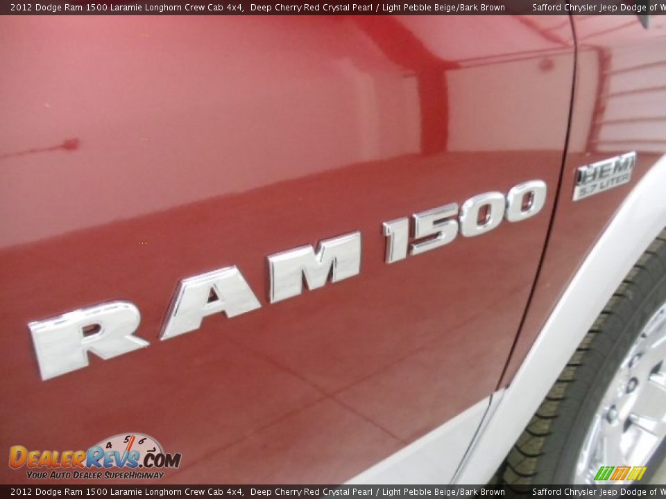 2012 Dodge Ram 1500 Laramie Longhorn Crew Cab 4x4 Deep Cherry Red Crystal Pearl / Light Pebble Beige/Bark Brown Photo #30