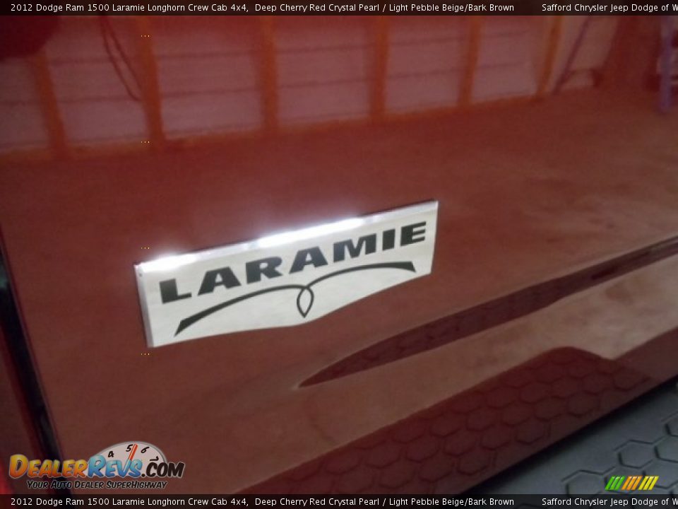 2012 Dodge Ram 1500 Laramie Longhorn Crew Cab 4x4 Deep Cherry Red Crystal Pearl / Light Pebble Beige/Bark Brown Photo #32