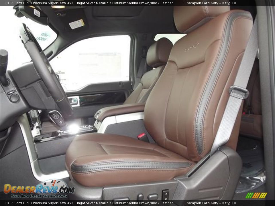 Platinum Sienna Brown Black Leather Interior 2012 Ford