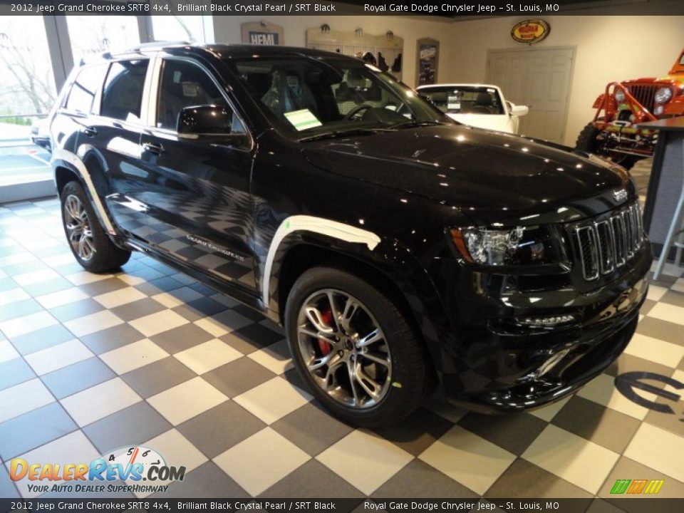2012 Jeep Grand Cherokee SRT8 4x4 Brilliant Black Crystal Pearl / SRT Black Photo #1