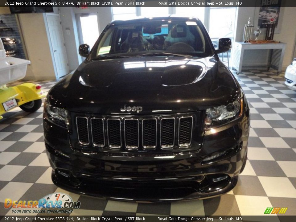 2012 Jeep Grand Cherokee SRT8 4x4 Brilliant Black Crystal Pearl / SRT Black Photo #2