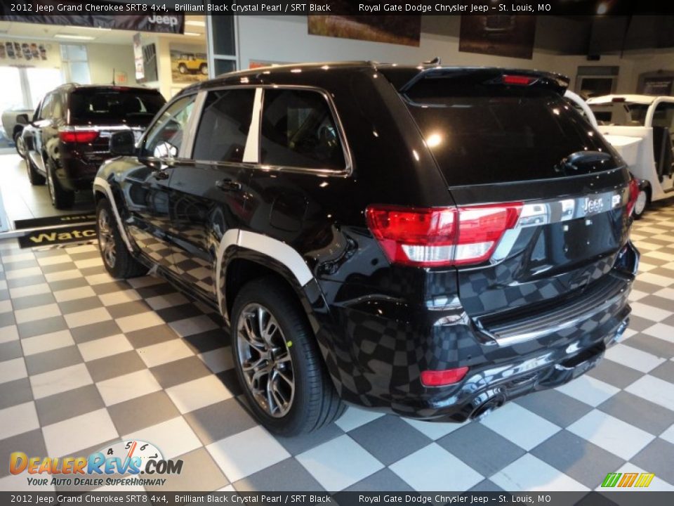 2012 Jeep Grand Cherokee SRT8 4x4 Brilliant Black Crystal Pearl / SRT Black Photo #4