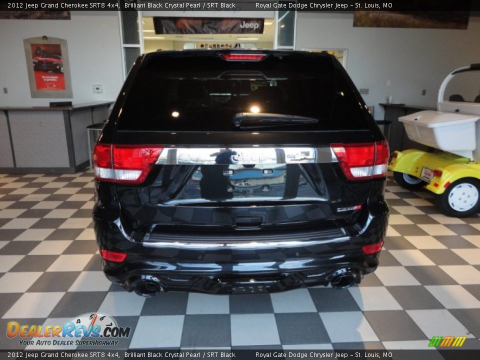 2012 Jeep Grand Cherokee SRT8 4x4 Brilliant Black Crystal Pearl / SRT Black Photo #5