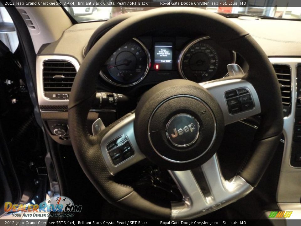 2012 Jeep Grand Cherokee SRT8 4x4 Brilliant Black Crystal Pearl / SRT Black Photo #10