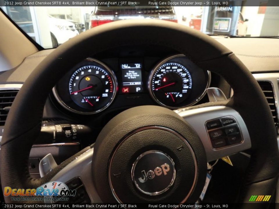 2012 Jeep Grand Cherokee SRT8 4x4 Brilliant Black Crystal Pearl / SRT Black Photo #12