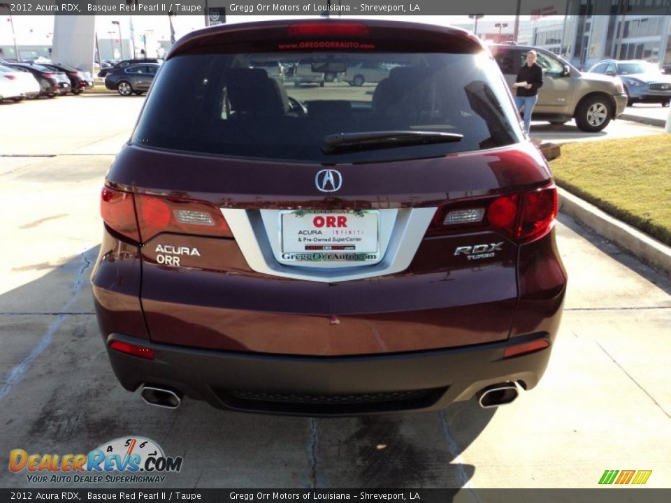 2012 Acura RDX Basque Red Pearl II / Taupe Photo #8