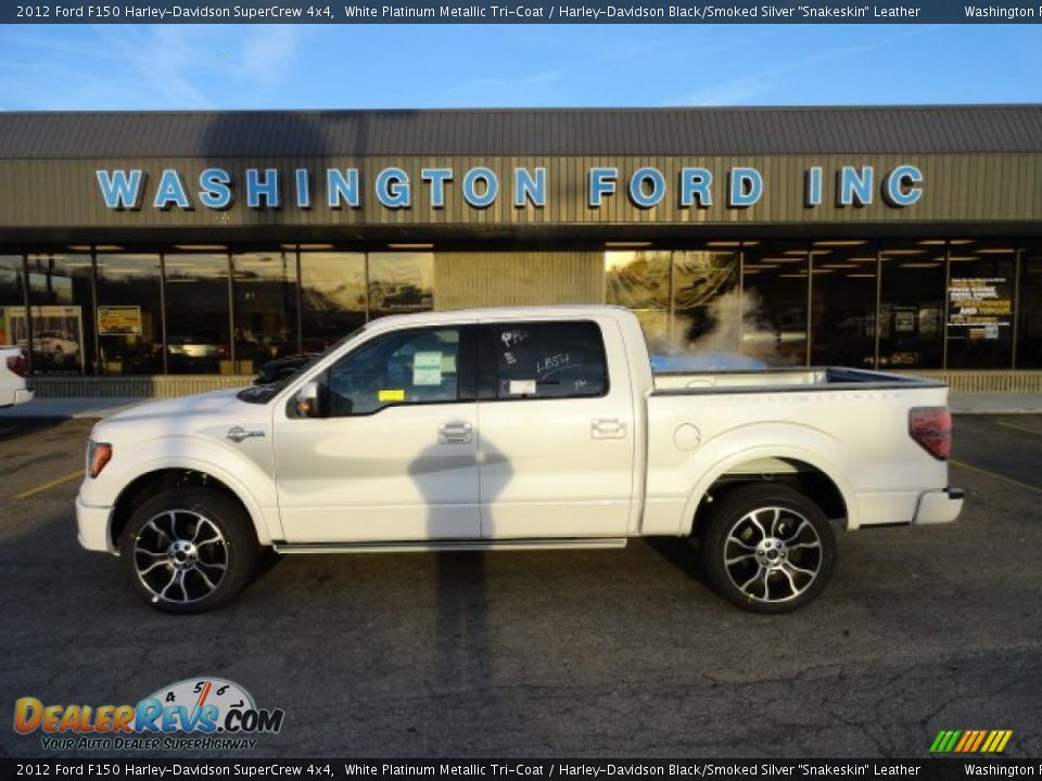 2012 Ford F150 Harley-Davidson SuperCrew 4x4 White Platinum Metallic Tri-Coat / Harley-Davidson Black/Smoked Silver 