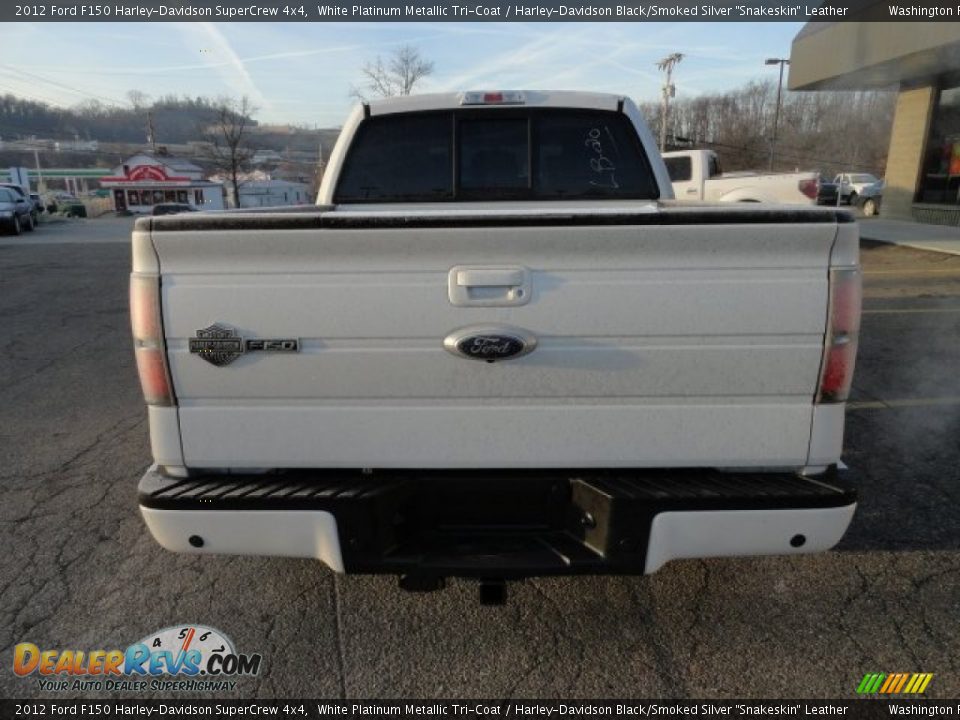 2012 Ford F150 Harley-Davidson SuperCrew 4x4 White Platinum Metallic Tri-Coat / Harley-Davidson Black/Smoked Silver 