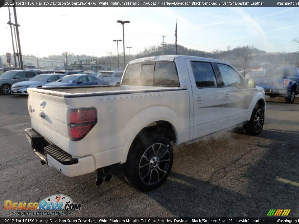 2012 Ford F150 Harley-Davidson SuperCrew 4x4 White Platinum Metallic Tri-Coat / Harley-Davidson Black/Smoked Silver 