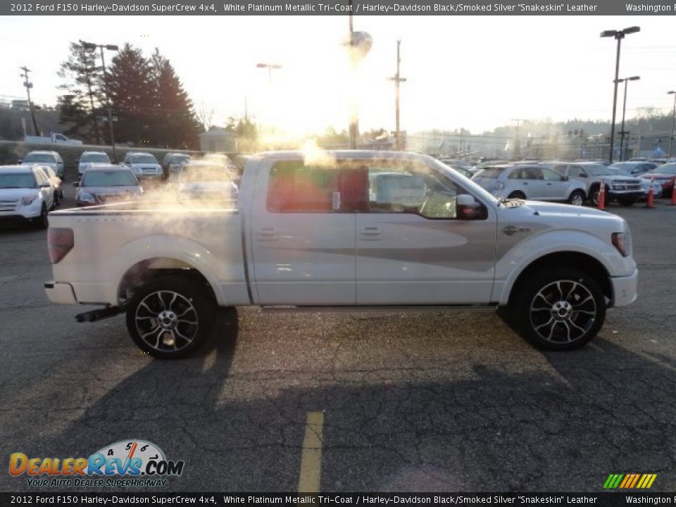 2012 Ford F150 Harley-Davidson SuperCrew 4x4 White Platinum Metallic Tri-Coat / Harley-Davidson Black/Smoked Silver 