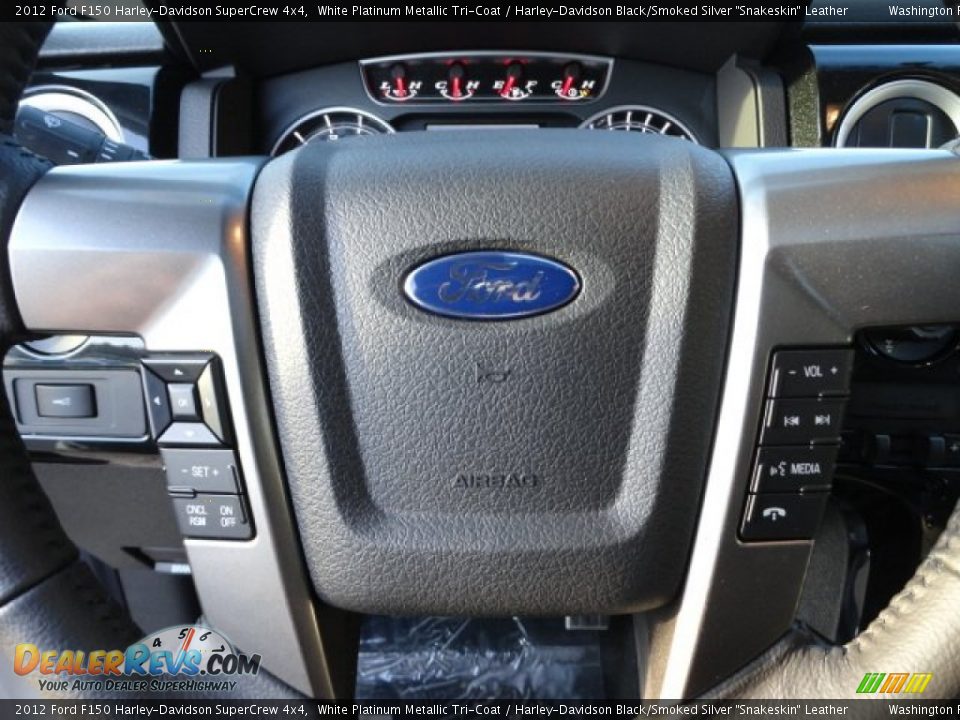 2012 Ford F150 Harley-Davidson SuperCrew 4x4 White Platinum Metallic Tri-Coat / Harley-Davidson Black/Smoked Silver 