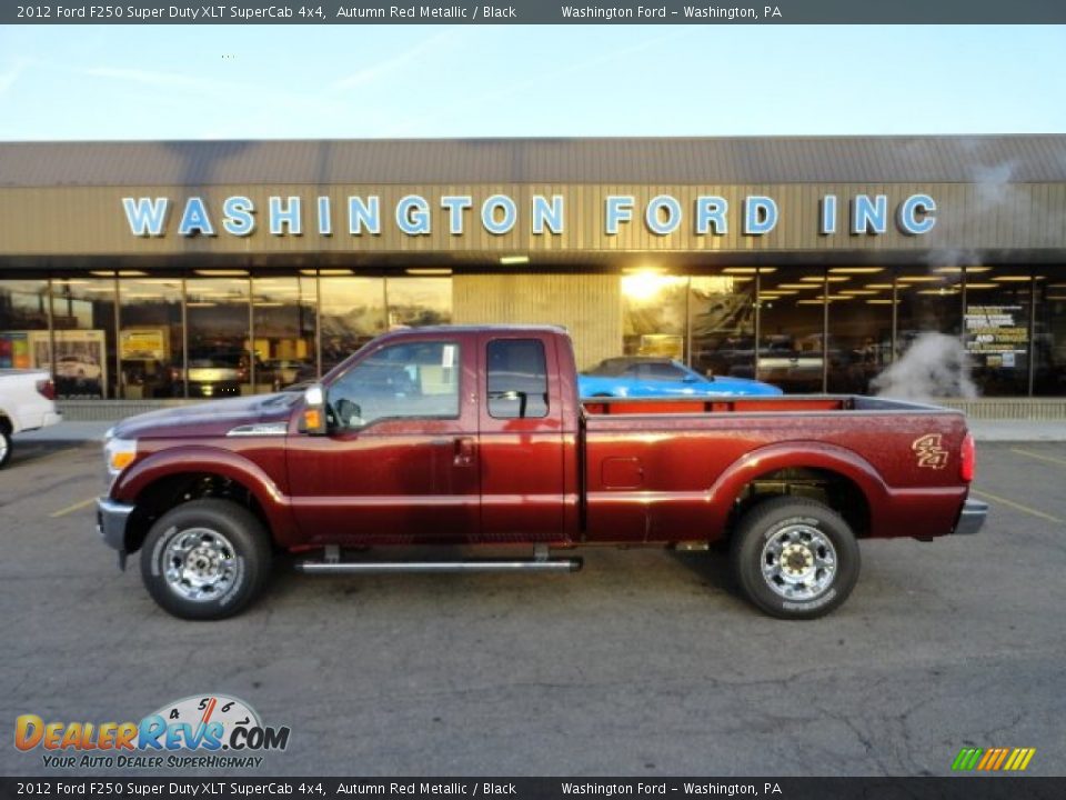 2012 Ford F250 Super Duty XLT SuperCab 4x4 Autumn Red Metallic / Black Photo #1