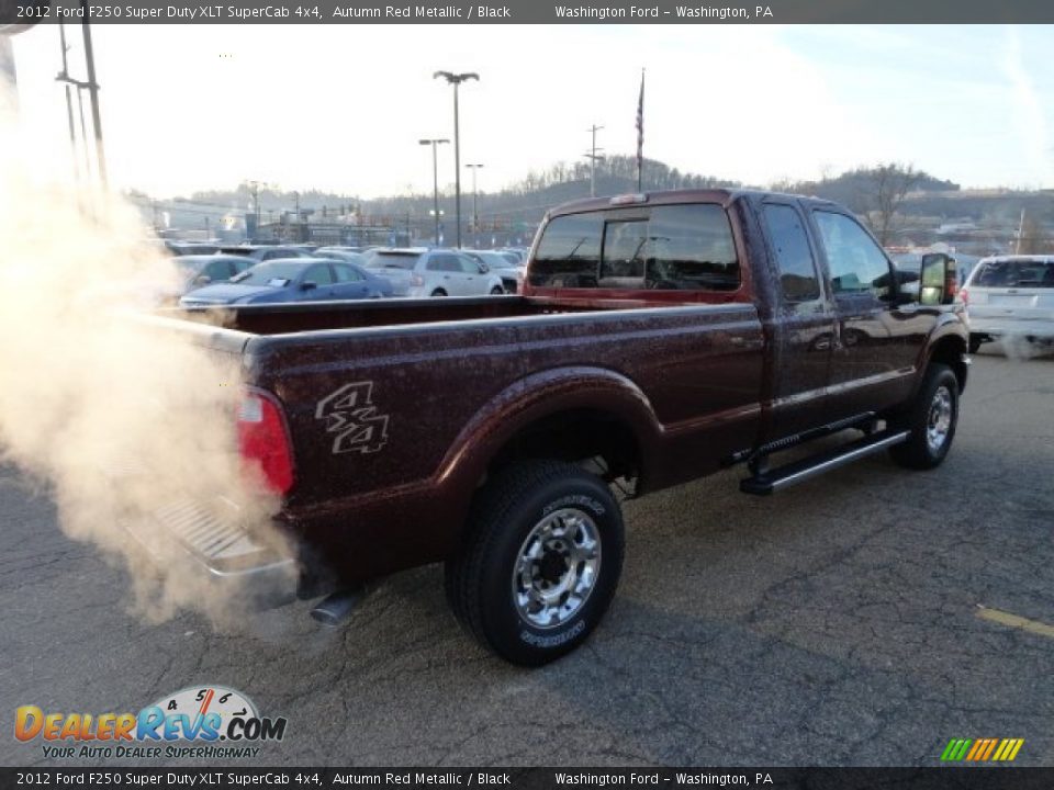2012 Ford F250 Super Duty XLT SuperCab 4x4 Autumn Red Metallic / Black Photo #4