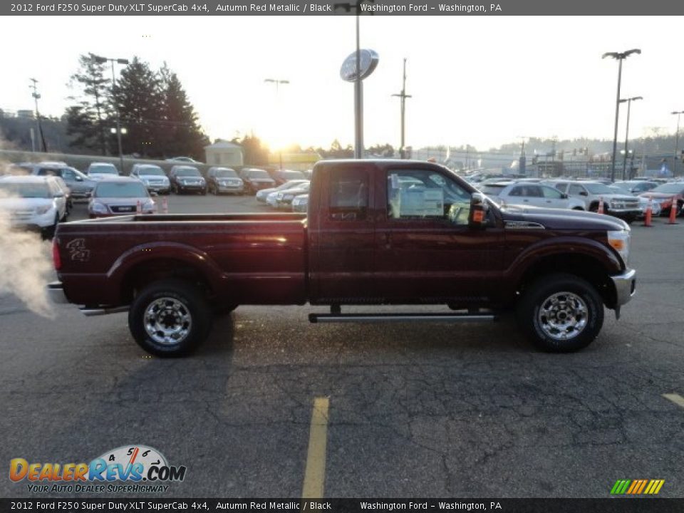 2012 Ford F250 Super Duty XLT SuperCab 4x4 Autumn Red Metallic / Black Photo #5