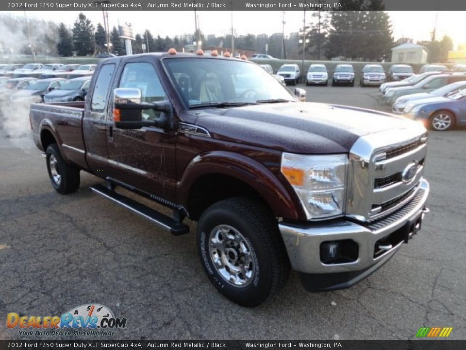 2012 Ford F250 Super Duty XLT SuperCab 4x4 Autumn Red Metallic / Black Photo #6