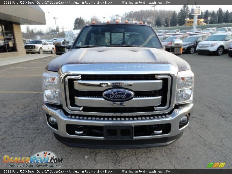 2012 Ford F250 Super Duty XLT SuperCab 4x4 Autumn Red Metallic / Black Photo #7