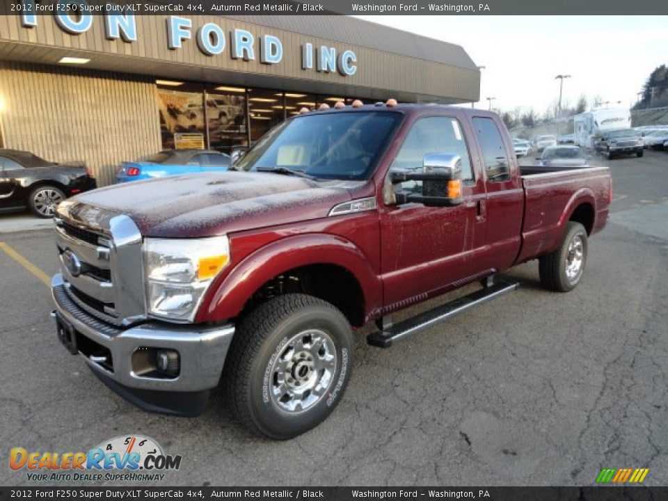 2012 Ford F250 Super Duty XLT SuperCab 4x4 Autumn Red Metallic / Black Photo #8