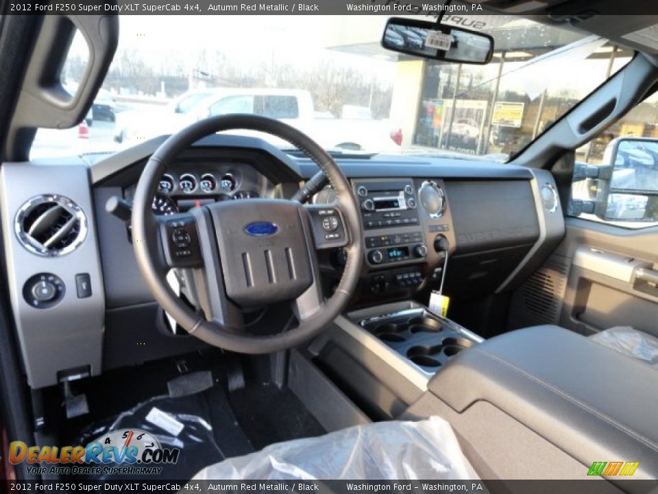 2012 Ford F250 Super Duty XLT SuperCab 4x4 Autumn Red Metallic / Black Photo #12