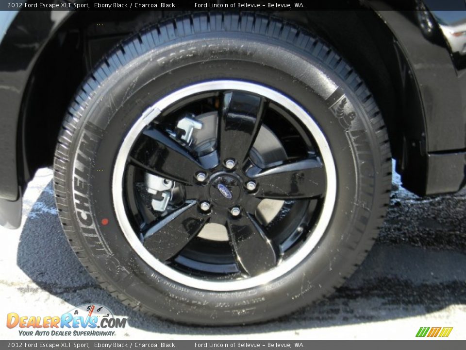 2012 Ford Escape XLT Sport Ebony Black / Charcoal Black Photo #3