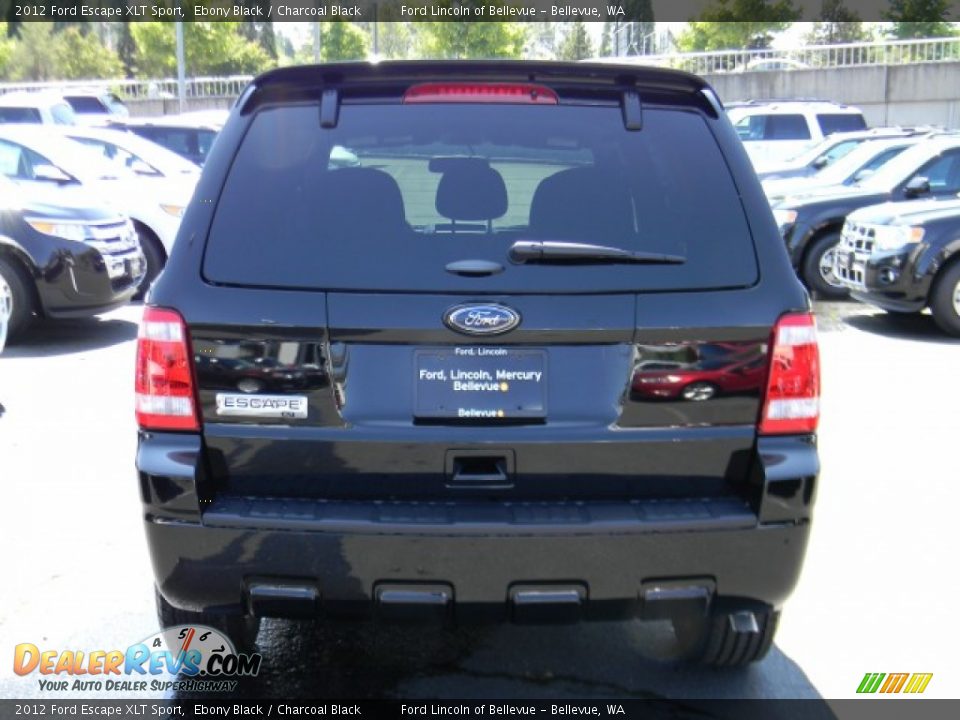 2012 Ford Escape XLT Sport Ebony Black / Charcoal Black Photo #4
