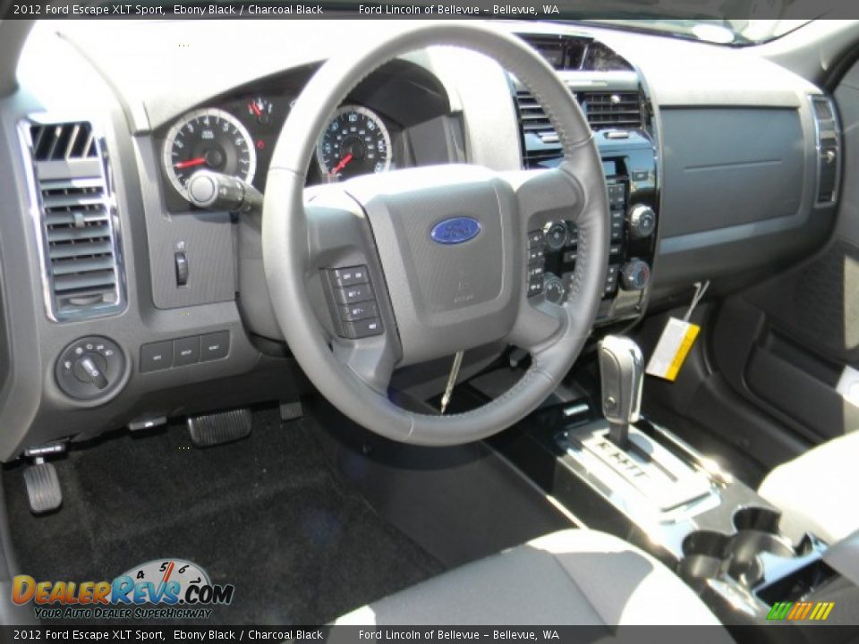 2012 Ford Escape XLT Sport Ebony Black / Charcoal Black Photo #6