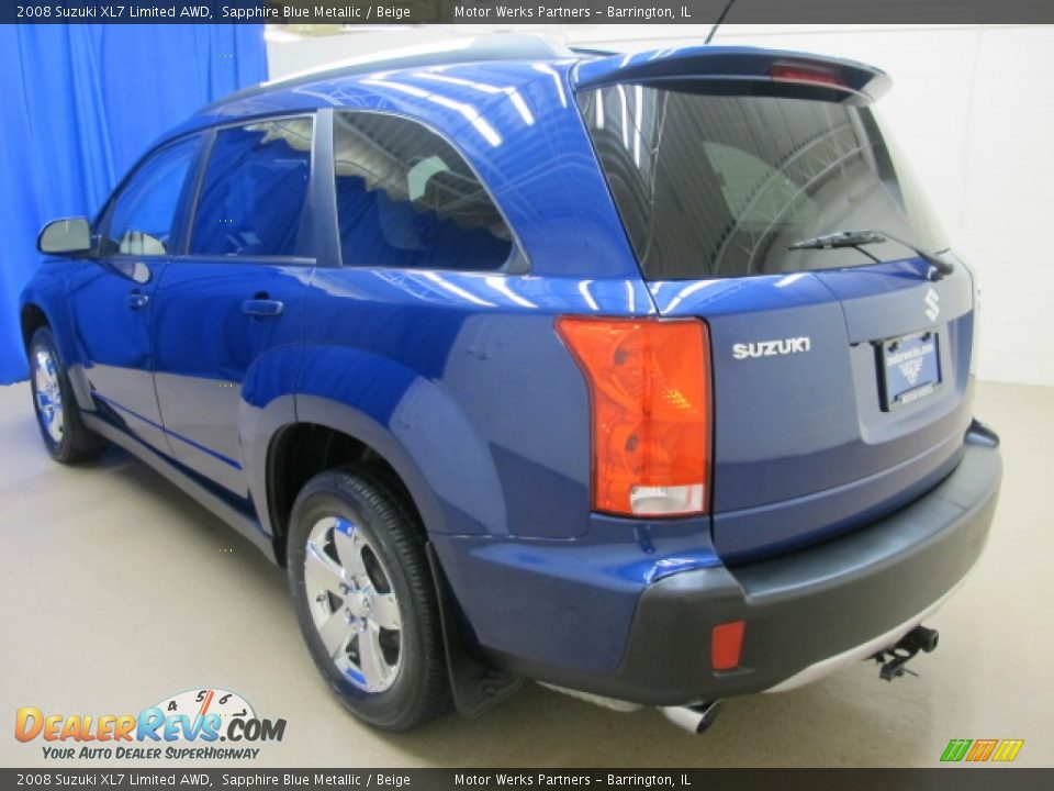 2008 Suzuki XL7 Limited AWD Sapphire Blue Metallic / Beige Photo #6