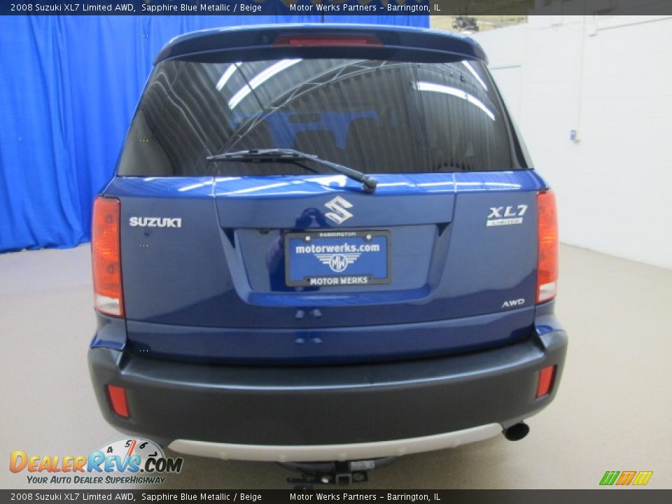 2008 Suzuki XL7 Limited AWD Sapphire Blue Metallic / Beige Photo #7
