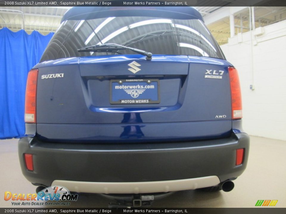 2008 Suzuki XL7 Limited AWD Sapphire Blue Metallic / Beige Photo #8