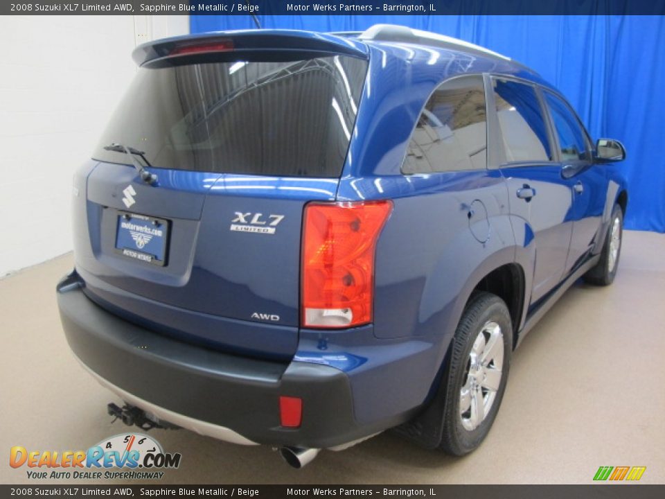 2008 Suzuki XL7 Limited AWD Sapphire Blue Metallic / Beige Photo #9