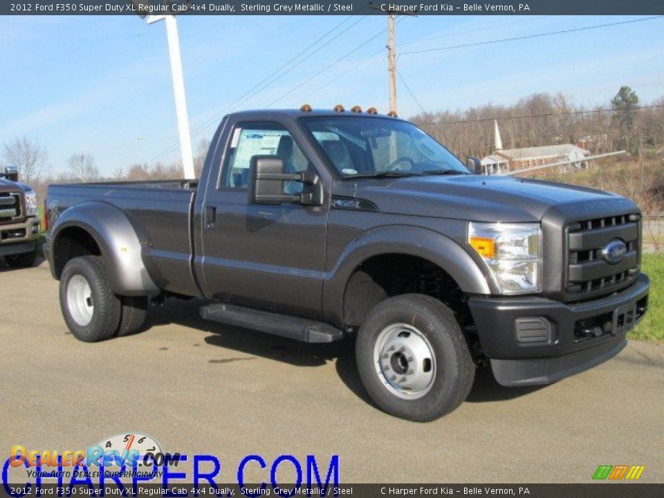 2012 Ford F350 Super Duty XL Regular Cab 4x4 Dually Sterling Grey Metallic / Steel Photo #1