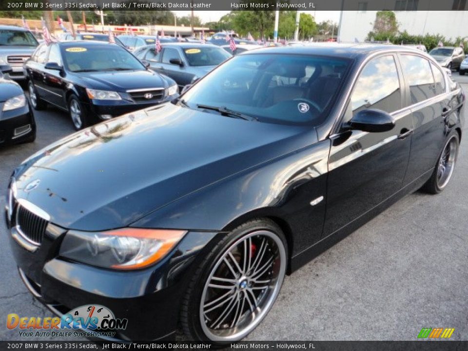 2007 BMW 3 Series 335i Sedan Jet Black / Terra/Black Dakota Leather Photo #1