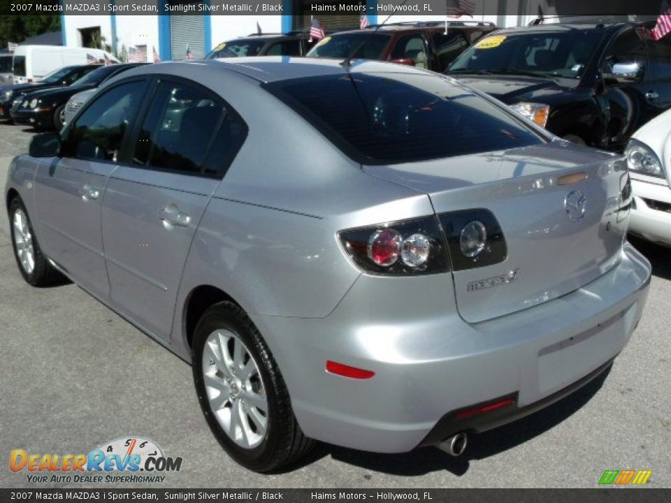 2007 Mazda MAZDA3 i Sport Sedan Sunlight Silver Metallic / Black Photo #7