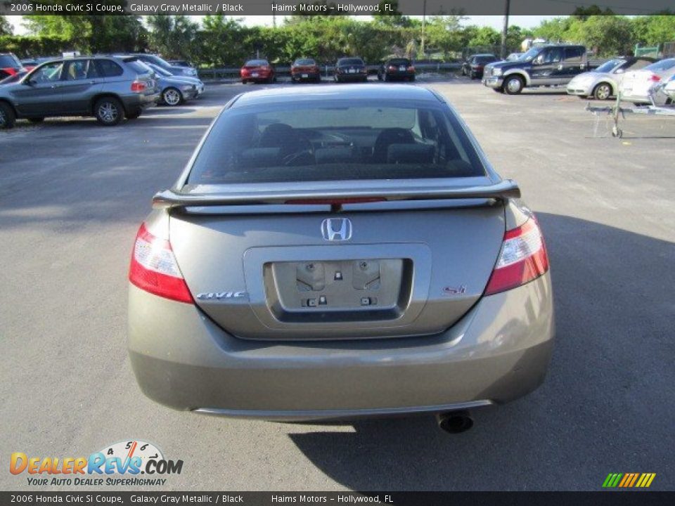 2006 Honda Civic Si Coupe Galaxy Gray Metallic / Black Photo #6