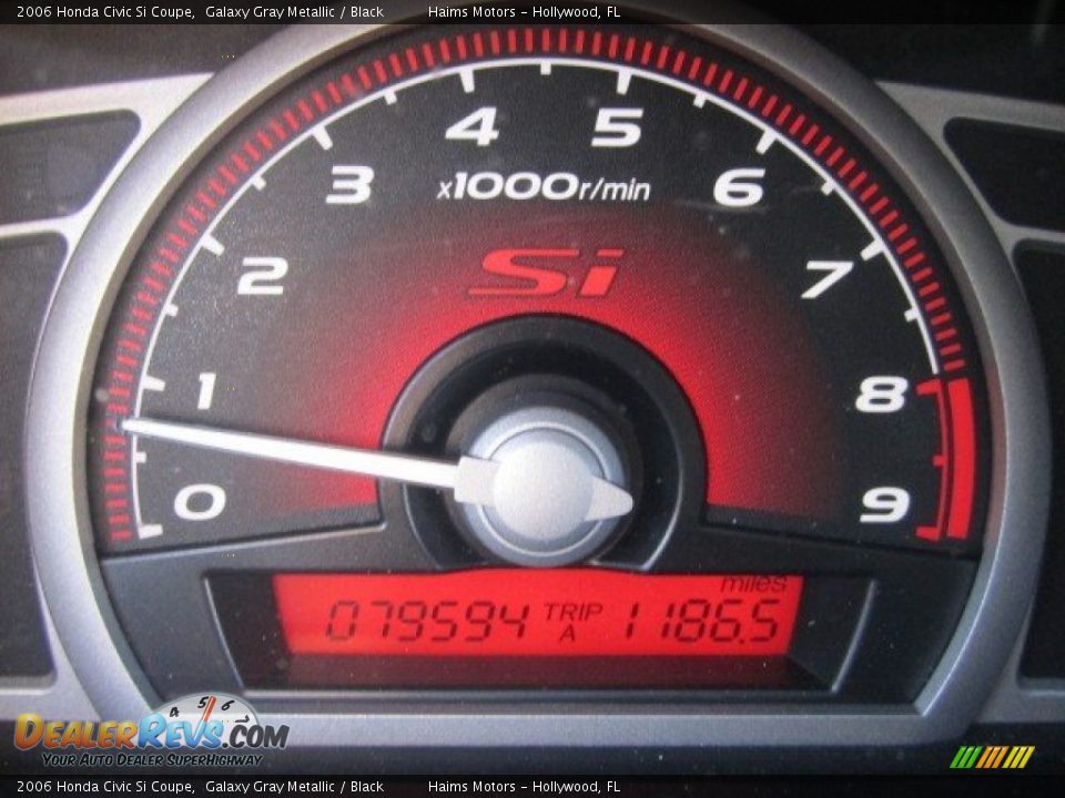 2006 Honda Civic Si Coupe Galaxy Gray Metallic / Black Photo #14