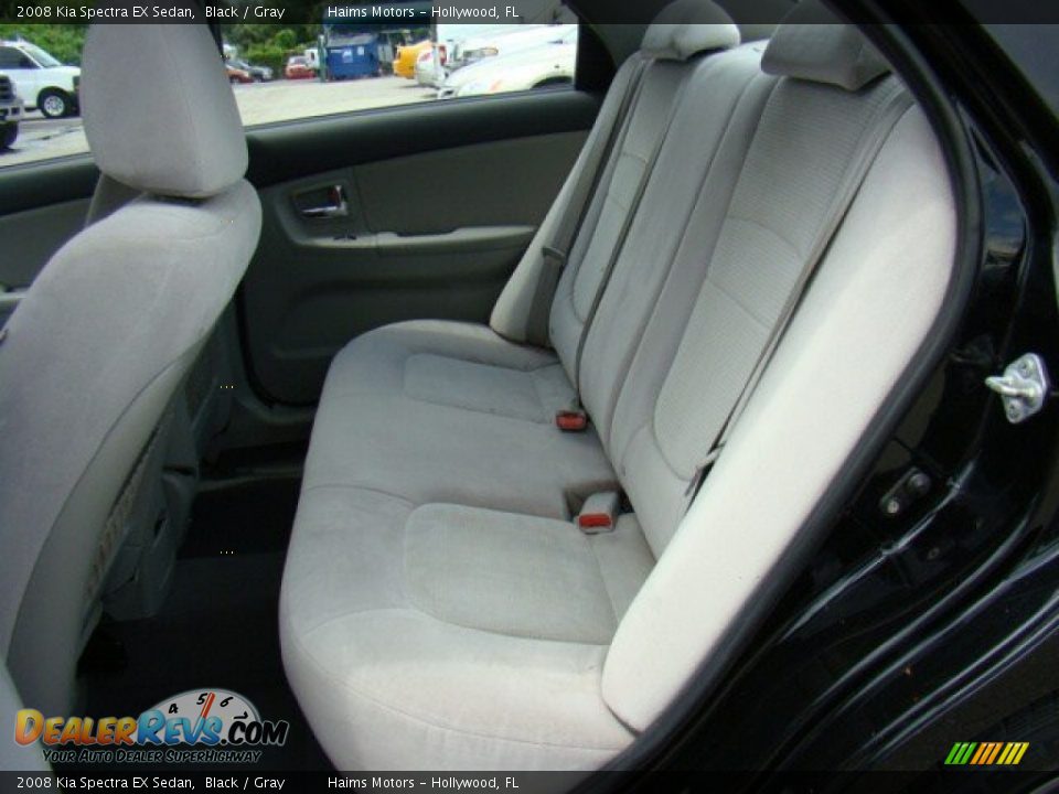 2008 Kia Spectra EX Sedan Black / Gray Photo #11