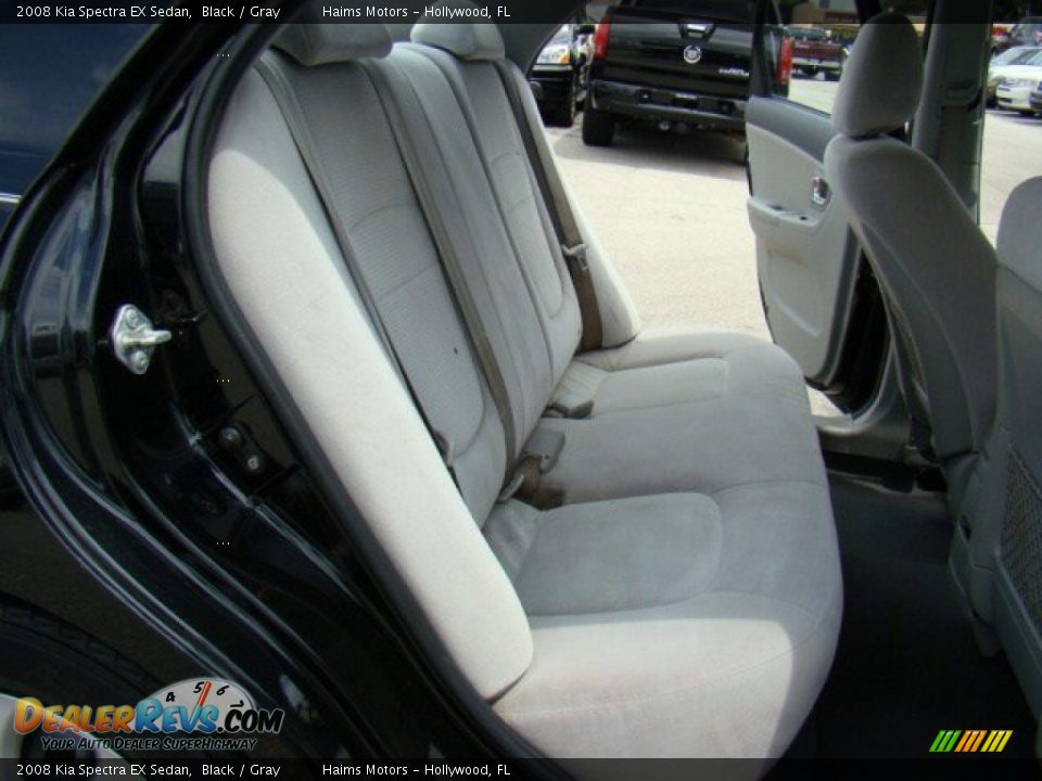 2008 Kia Spectra EX Sedan Black / Gray Photo #12