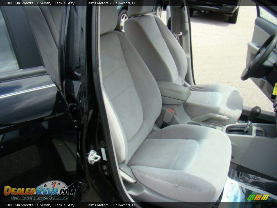 2008 Kia Spectra EX Sedan Black / Gray Photo #13