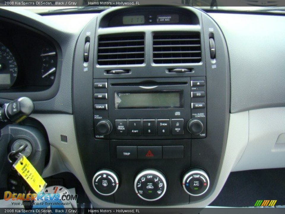 2008 Kia Spectra EX Sedan Black / Gray Photo #15